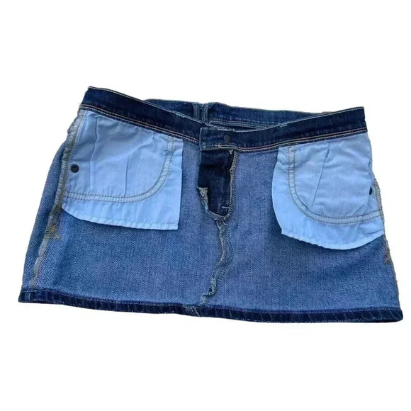 ABERCROMBIE BIG GIRLS DENIM MINI SKIRT•DARK WASH•SIZE 16• - Picture 8 of 9